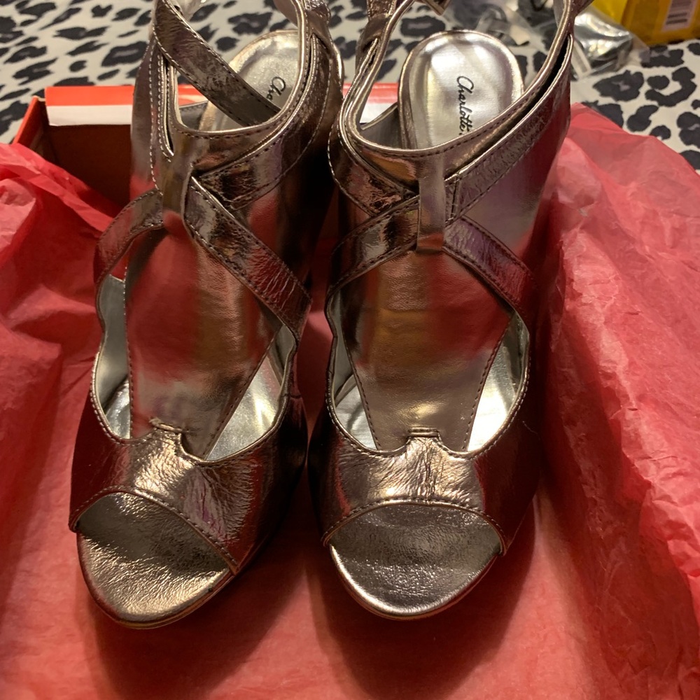 Charlotte Russe Grey Sandel heels